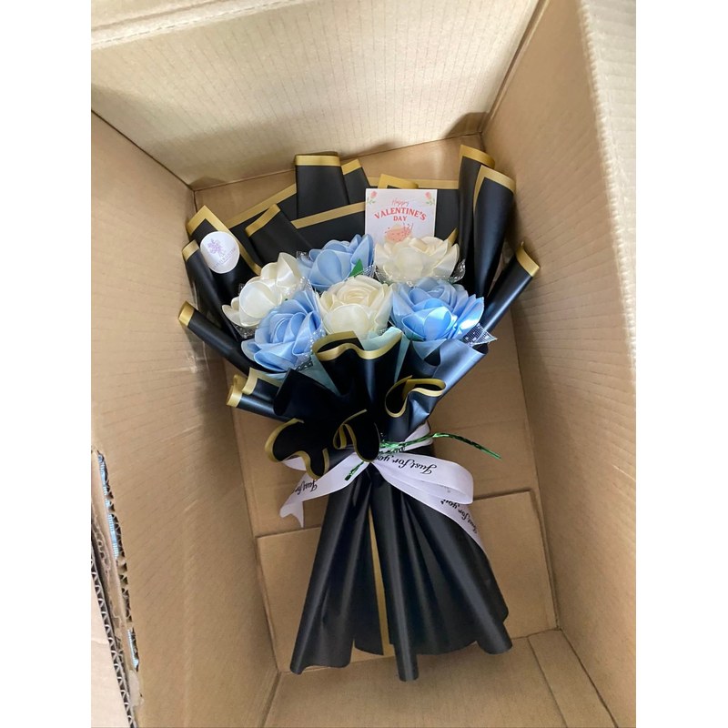 Handmade Ribbon Flower Bouquet Gift – Beautiful Ribbon Rose Bouquet for Birthday, Anniversary & Special Occasion