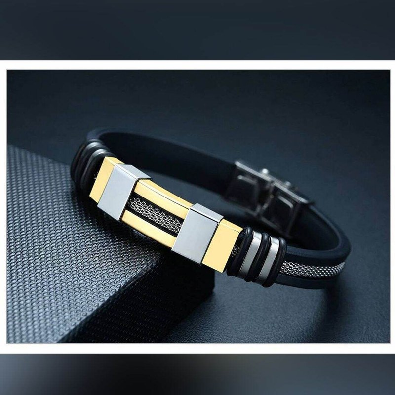 Elevate Your Style: Stainless Steel Men's Bracelet - A Wrist Band Wristband that Defines Sophistication, a Stylish Gift for Any Occasion.