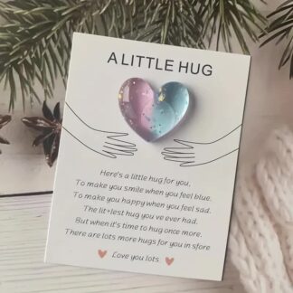 Romantic Resin Heart Pocket Hug: Surprising greeting card perfect for encouraging special occasions - perfect for birthdays, wed