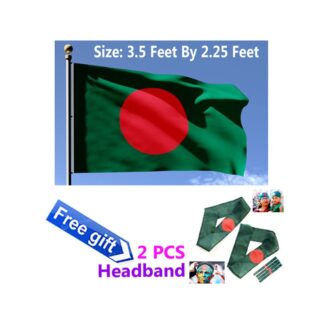 3.5ft x 2.25ft Bangladesh National Flag Factory Direct Supply Set C China Fabric Potaka Show Patriotism ideal for Any Occasion Celebrate Victory or Independence Day Stationery Craf