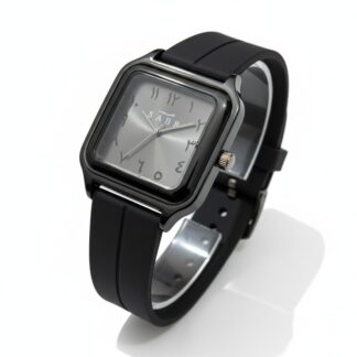 Premium Square Arabic Numeral Watch for Men and Women Featuring Minimalist Black Dial Stylish Silicone Strap with Secure Magnetic Lock Perfect for Casual and Formal Occasions or as