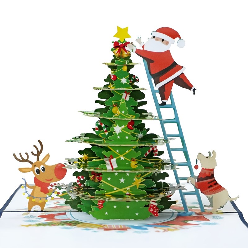 Christmas 3D Santa Claus Decorative Card | Perfect for Festive Occasions | Great for Parents, Siblings, Teachers Classmates