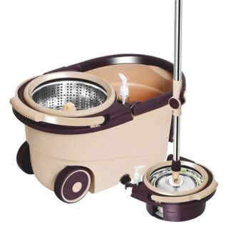 Make Cleaning a Breeze 360-Degree Floor Cleaning Spin Mop with Wheels & Mop Bucket Set with Removable Basket-Unique Choice For Household Cleaning