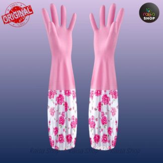 RAISA Premium Silicone Hand Gloves Durable Latex and Silicone Gloves for Dishwashing and Household Cleaning - Waterproof, Long Cuff, Flock Lining, Non-Slip Thermal Grip
