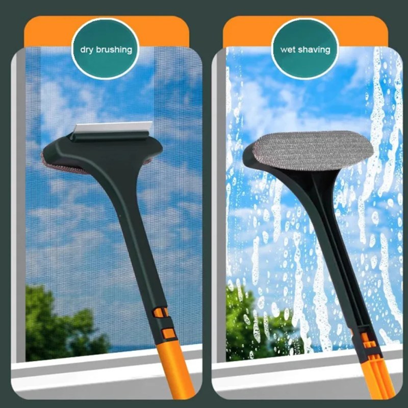 Multifunctional Anti-mosquito Screen Brush Glass Brush Dry And Wet Dual-use Household Cleaning Dust Brush Window Cleaning Tool