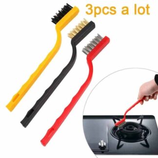 3 Pcs Multipurpose Bathroom Tile Floor Gap Cleaning Brush Window Groove Cleaning Brush Convenient Household Corner Cleaning Tools