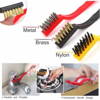 3Pcs Kitchen Gas Stove Cleaning Brush Household Gap Brush Wire Brush Decontamination Tool Practical Kitchen Accessories