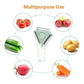 3-in-1 Vegetable and Fruit Peeler with Multi-Cutter Functionality