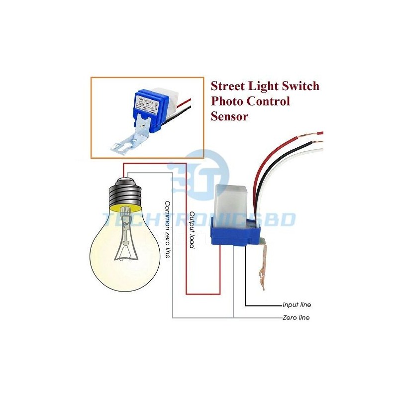 AS-10 Automatic Street Light Switch | Photo Control Sensor | Day/Night Auto On/Off LDR Light Sensor for AC 220V 10A | Rainproof Photocell Switch