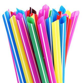 Jumbo Smoothie Straw/Boba Straw 50pc - Multicolor