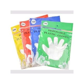 Disposable Food Gloves (100pcs) | Plastic Hand Gloves for Kitchen & Cleaning | Safe & Hygienic