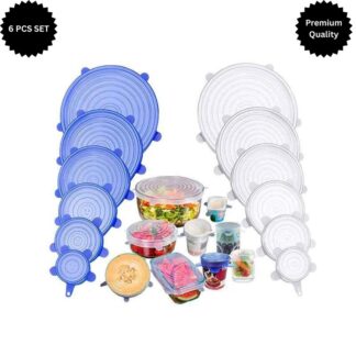 Kitchen Reusable Silicone Stretch Seal Lid Preservation Vacuum Food Storage Bowl Cover 6 Pcs Set