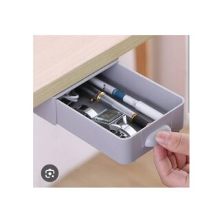 Desk Mounted Hidden Storage Drawer Organizer – Under Table Stationery & Accessories Box (No-Drill, Space Saving)