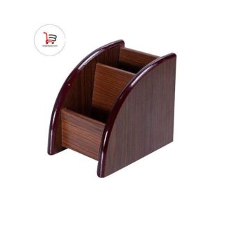Wooden Rotating Pen Stand & Card Holder Stationery Desk Organizer and Mobile Holder