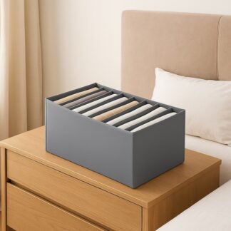 9-Grid Cloth Organizer Box – Closet Storage & Drawer Divider for Neat Organization