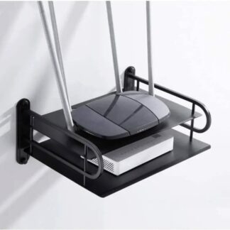 Metal Router Stand Router Storage  Box - Black