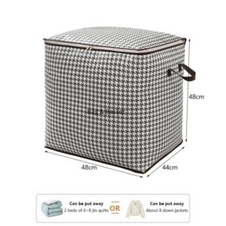 Large Capacity Square Shape Winter Cloth Blanket Storage Organizer Printed Premium Quality Quilt Storage Bag (NWPSB -sq)
