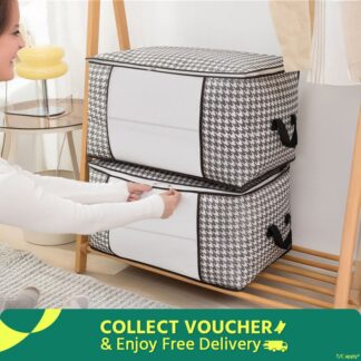 Printed Premium Quality Quilt Storage Bag Large Capacity Winter Cloth Blanket Storage Organizer