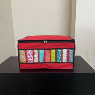 New Cloth Organizer Box, 9 Grids Full Zipper Cloth Storage Box With Transparent Window