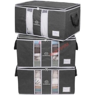 New Quilt Storage Bag,1 pcs King Size Blanket Storage Organizer, Large Capacity Cloth Storage Bag.