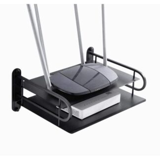 Wall Mounted Router Stand Hanging Storage Organizer Metal Wireless Wifi Router Stand Storage Box TV Setup Box