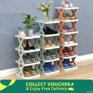 5 Layers-New multi-functional household foldable shoe cabinet, home balcony foldable storage unit