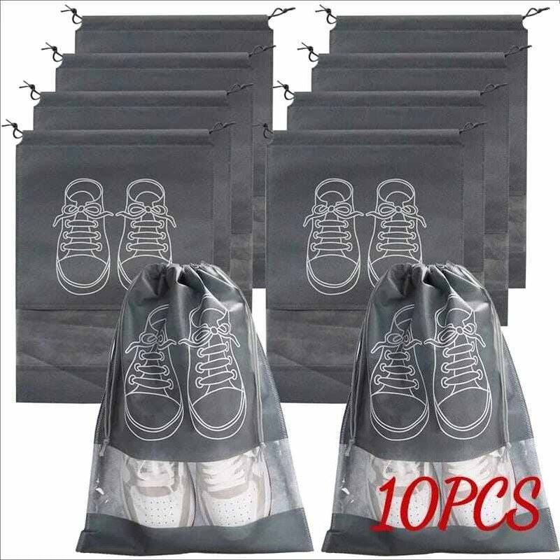 10/5/3pcs Shoes Storage Bags Closet Organizer Non-woven Travel Portable Bag Waterproof Pocket Clothing Classified Hanging Bag