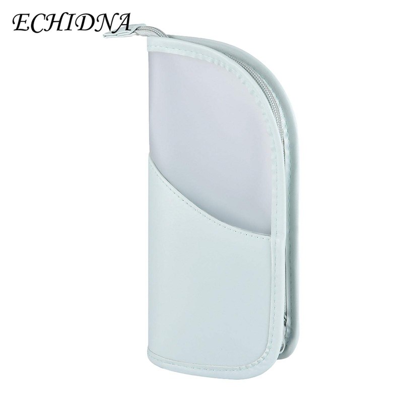Travel Makeup Bag Makeup Brush Storage Bag Waterproof Pu Leather Organizer with Frosted Window Portable Vertical Holder for Travel Daily Use – Compact Durable Easy to Carry