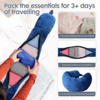 1pc Travel U-Shaped Pillow Can Be Filled with Clothes And Daily Necessities, Making It Convenient And Quick to Carry