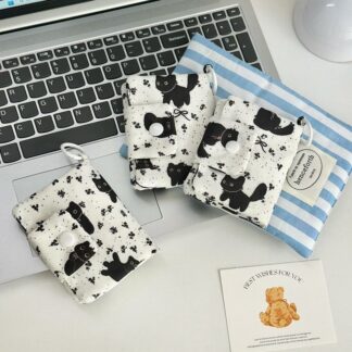 Cute Design Coin Purse Catoon Pattern Multi-layer Card Holder Simplicity Style Portable Size Korean Fashion Wallet Daily Carry
